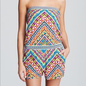 EUC Trina Turk Swimsuit Coverup Romper, XL