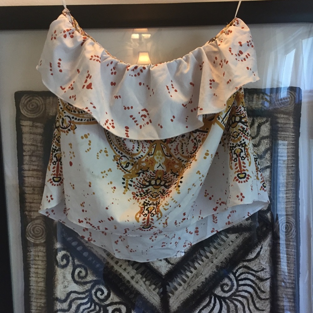 LAST WEEK SALE Free people ruffle tube top