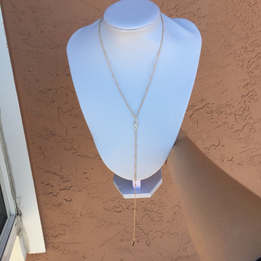 New Dainty Gold Dangle Necklace - Picture 3 of 6