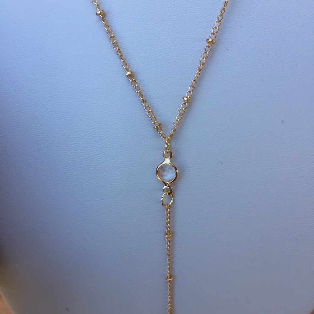 New Dainty Gold Dangle Necklace - Picture 4 of 6