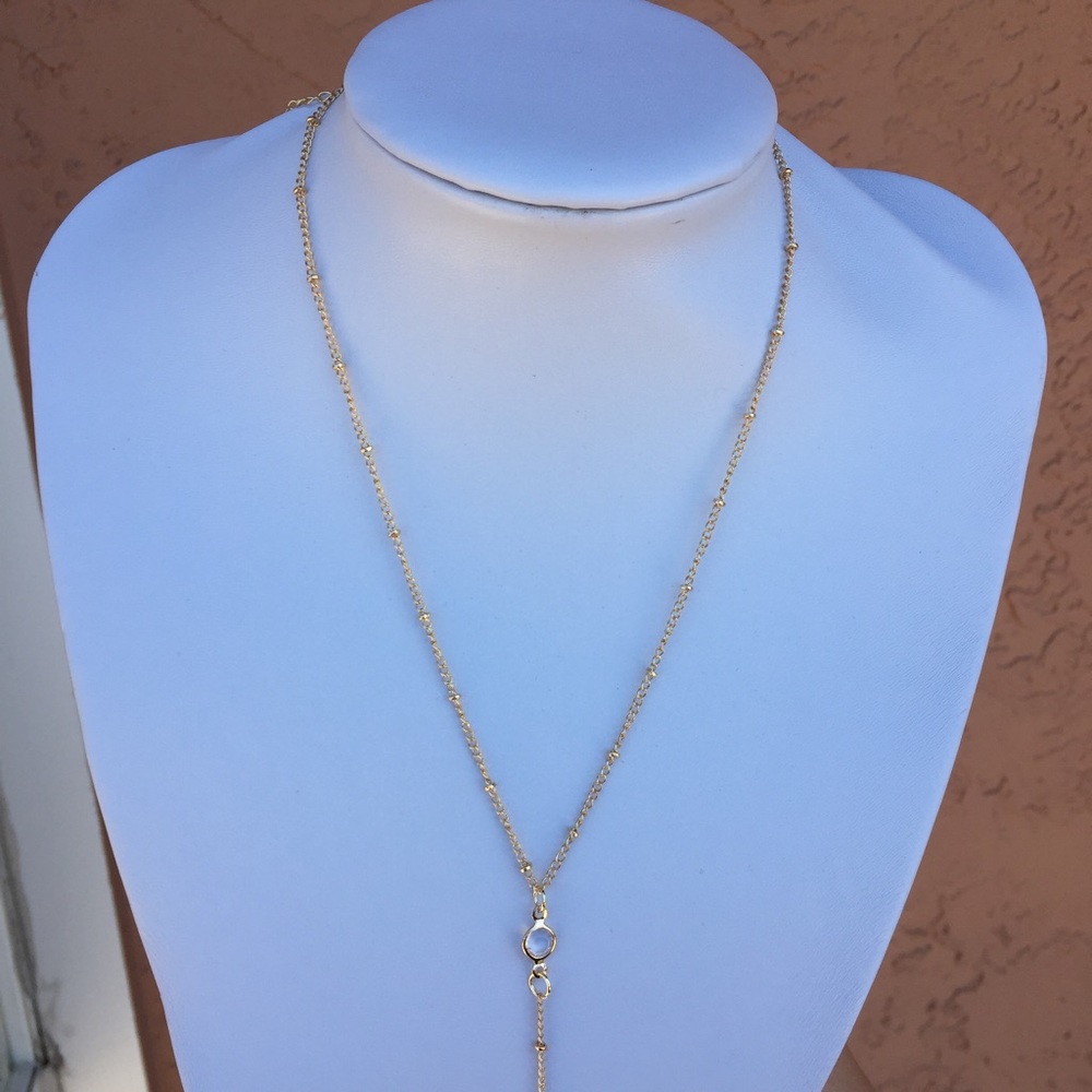 New Dainty Gold Dangle Necklace - Picture 5 of 6