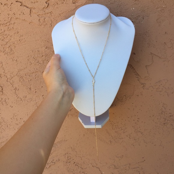 New Dainty Gold Dangle Necklace - Picture 2 of 6