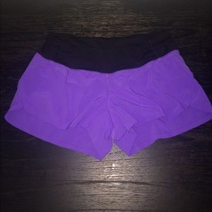 Lululemon Purple speed shorts w/ black waist band