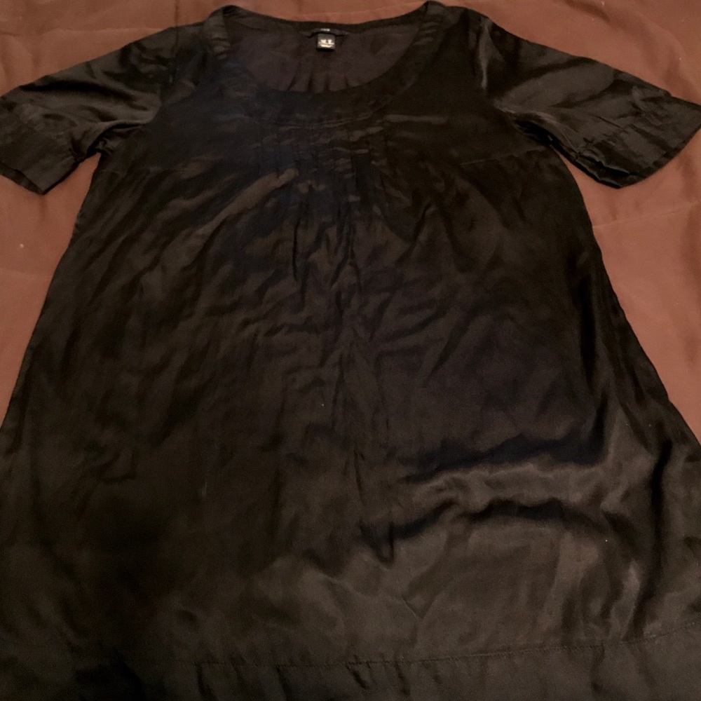 Black silky blouse
