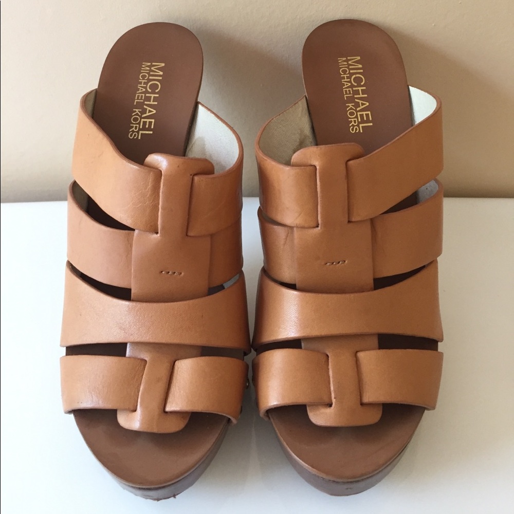 Michael Kors Leather Platform Heels