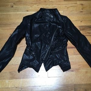 Faux Leather Moto Jacker