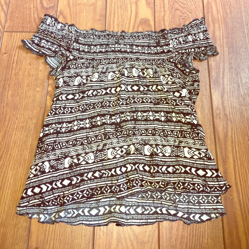 Off the shoulder printed top
