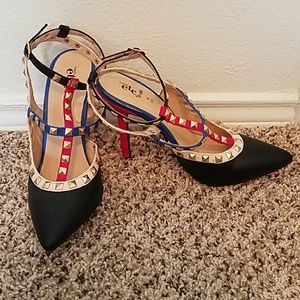 Multi-Color Studded Heels