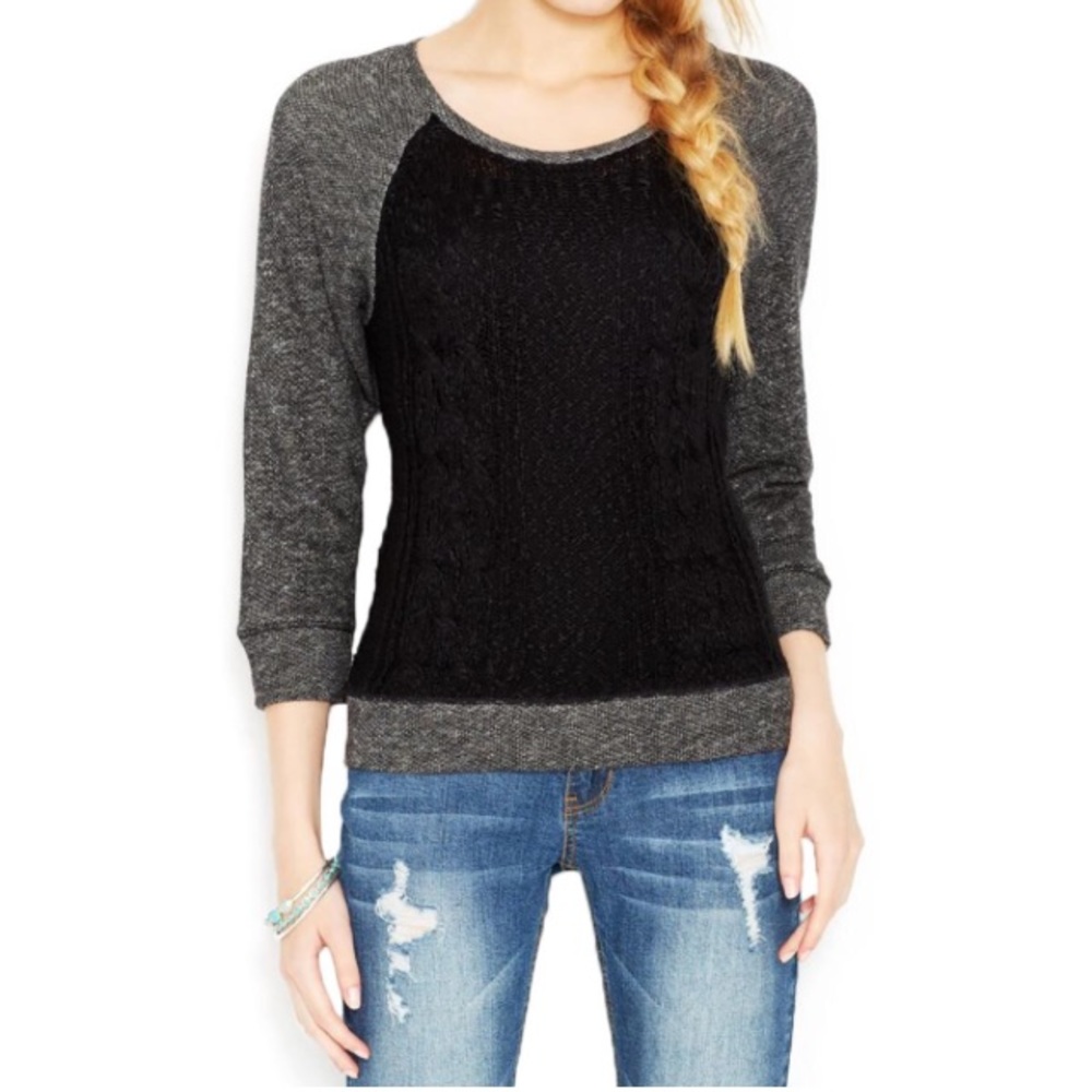 Free People black and gray sweater NWOT