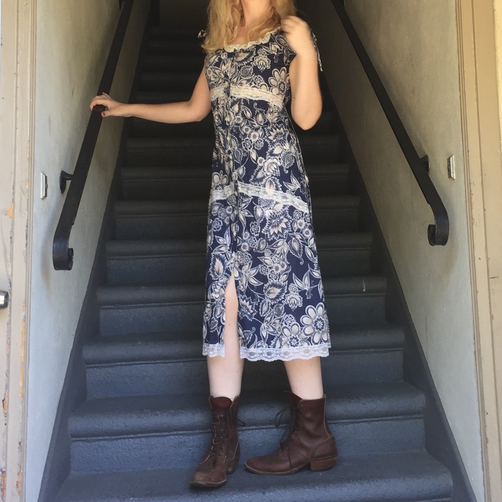 Authentic 1970s peasant gypsy folk dress size XS