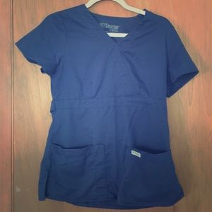 Grey's Anatomy Navy Blue Scrub Top- NEW