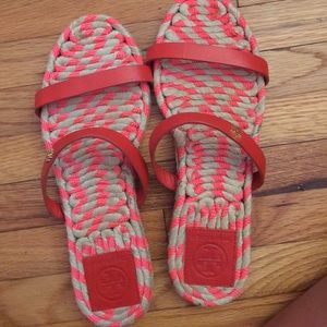 Tory burch 2 band size 6 rope sandals