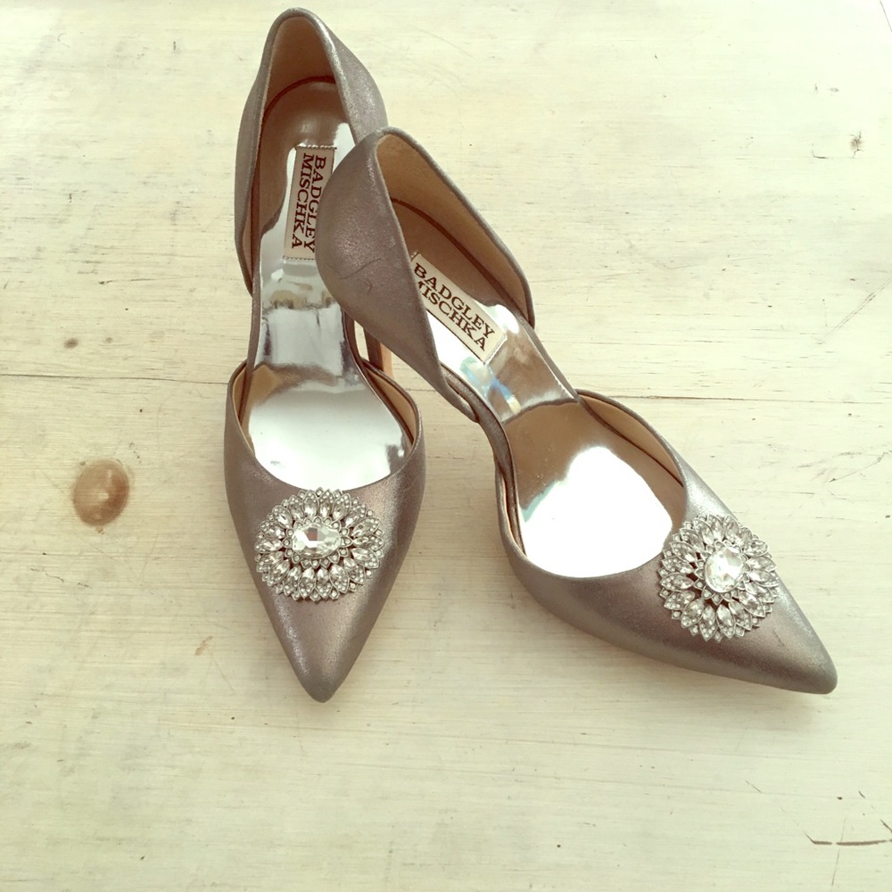 Badgley Mischka Roudy II Pewter sz 7.5 - Picture 3 of 5