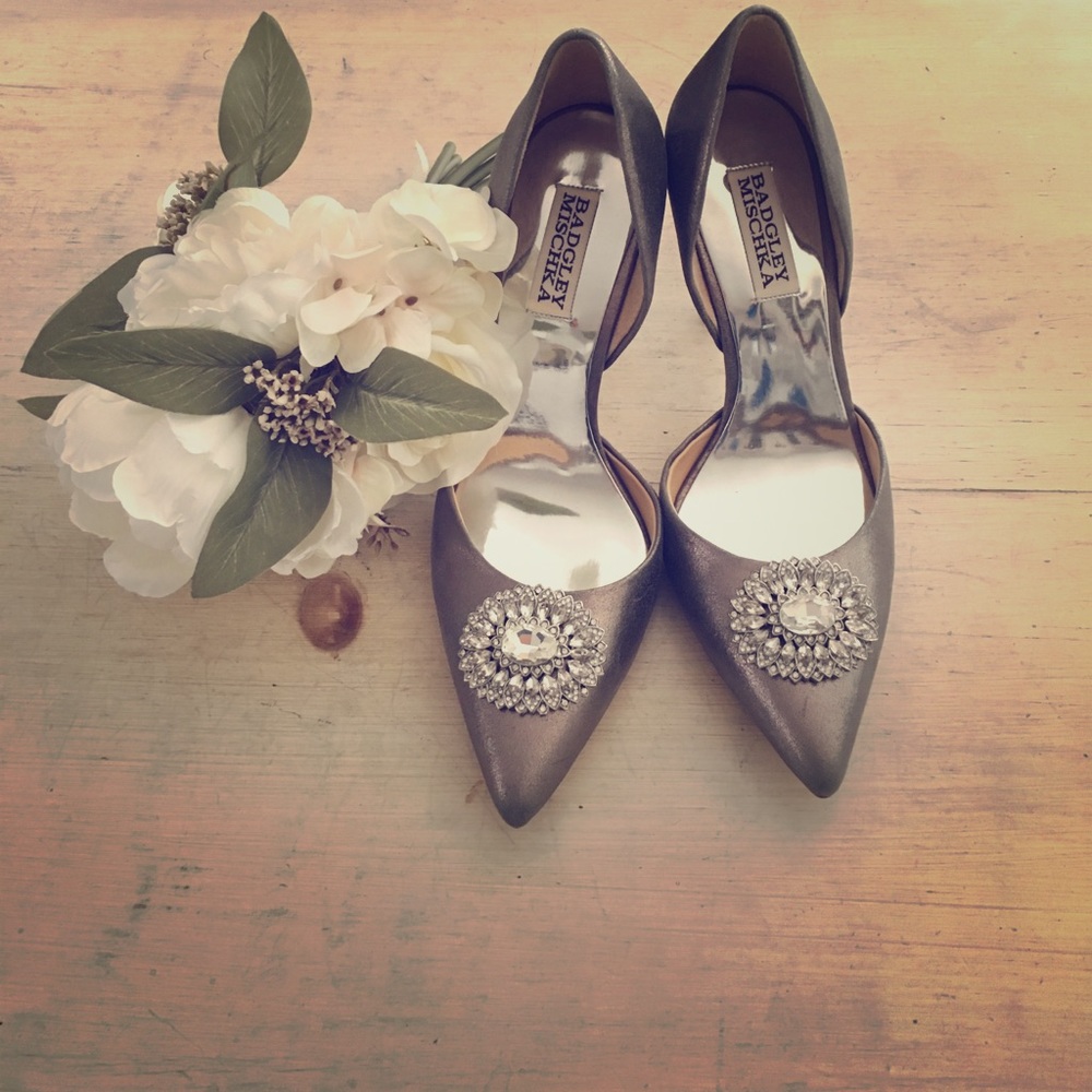 Badgley Mischka Roudy II Pewter sz 7.5
