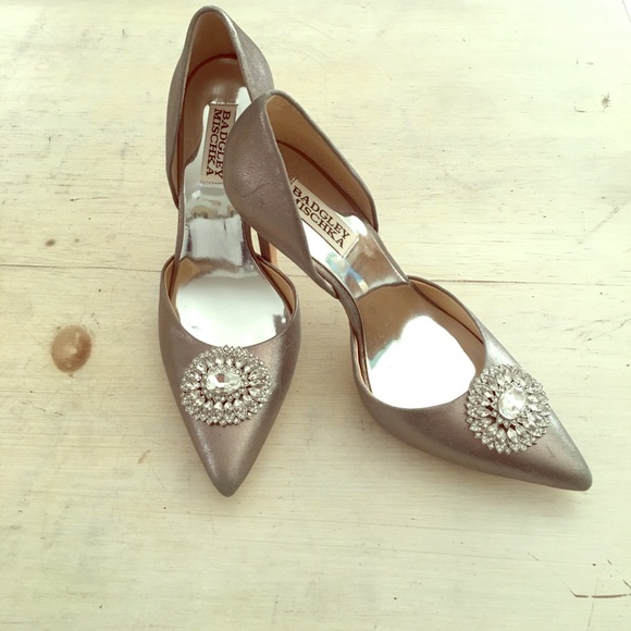 Badgley Mischka Roudy II Pewter sz 7.5 - Picture 3 of 5