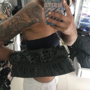 Green alligator clutch perfect condition