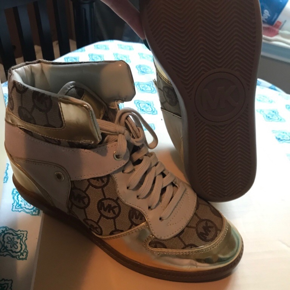 Michael Kors hightop sneaker wedges