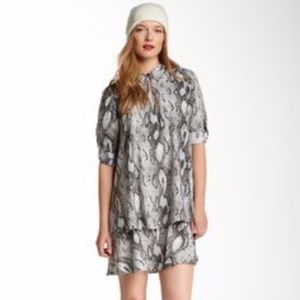 Rachel Zoe Tiered Snake-Print Dress
