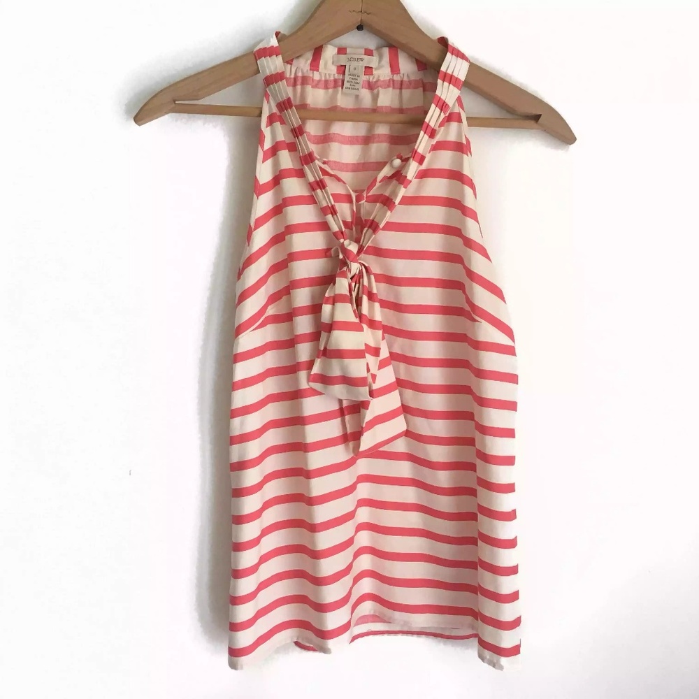 J. Crew Silk Striped Tank