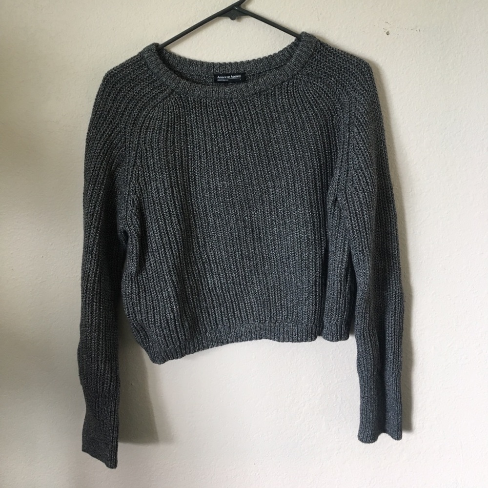 American Apparel Cropped Fisherman's Sweater
