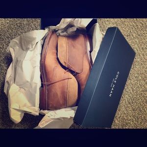 Handsome cognac leather boots