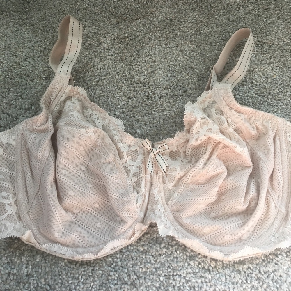 Nude lace bra