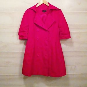 Red 3/4 Sleeve Fit and Flare Jacket