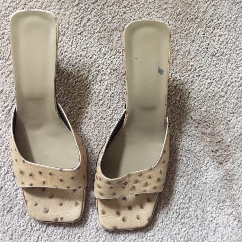 Ostrich sandals