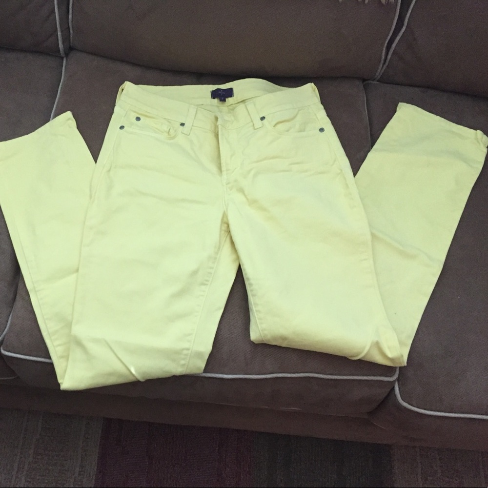 Yellow straight leg pants 2