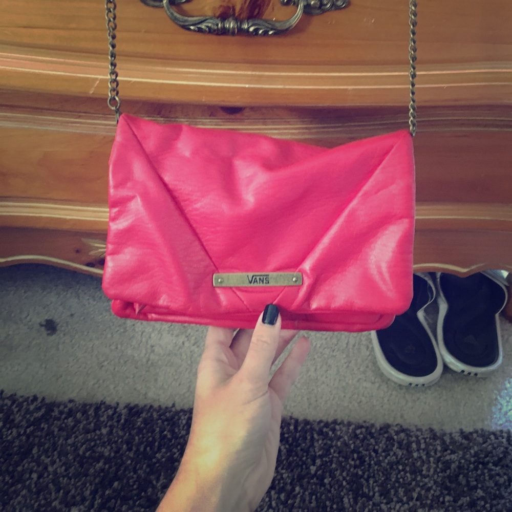 Dark coral hand bag