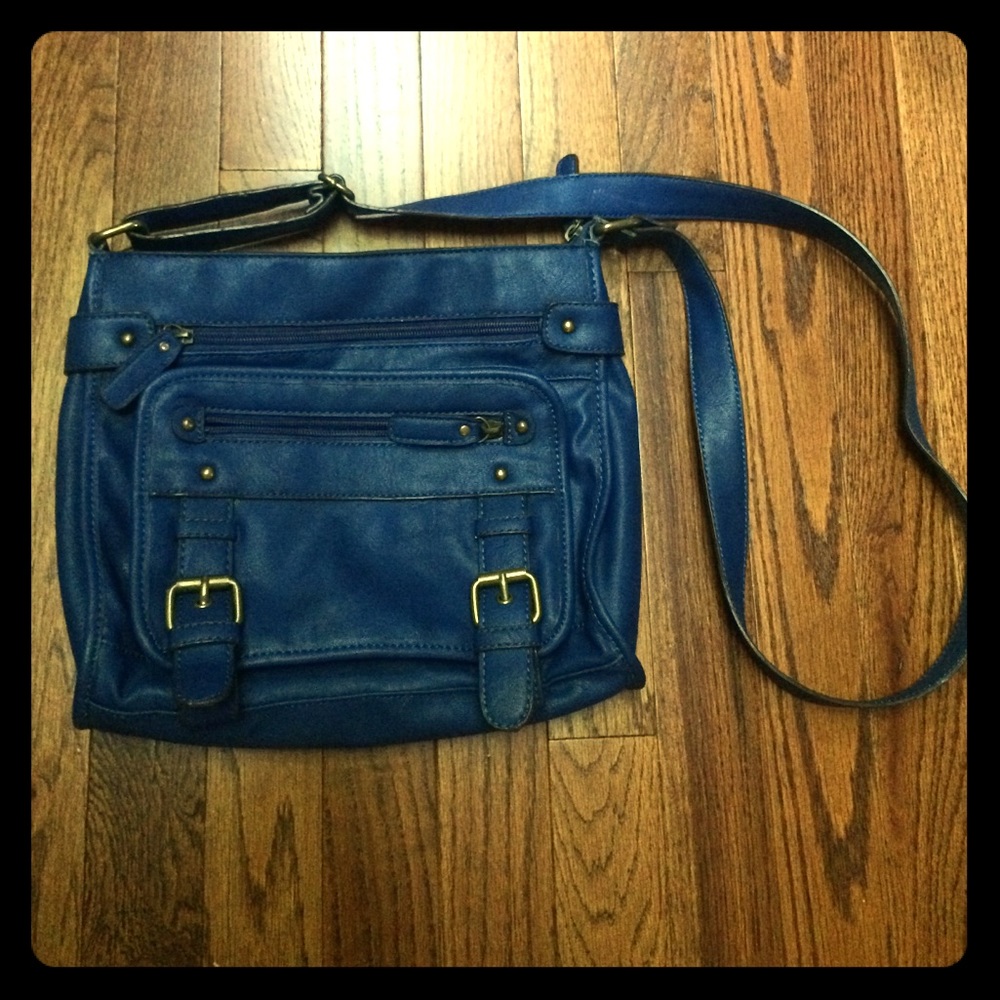 Blue crossbody purse