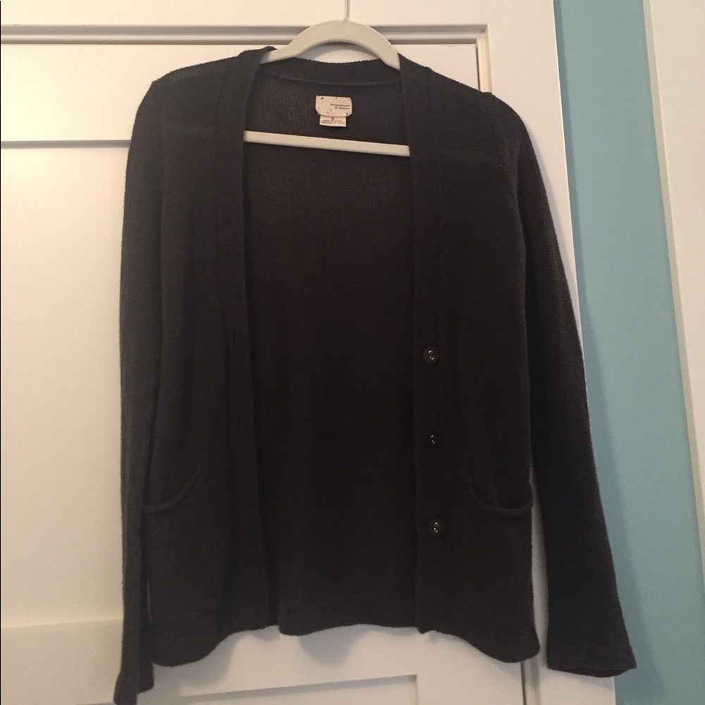 Grey knit cardigan