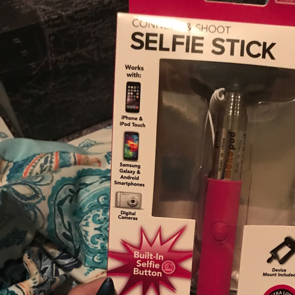Pink selfie stick