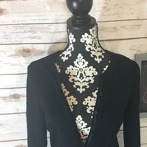 Solid black cardigan size small