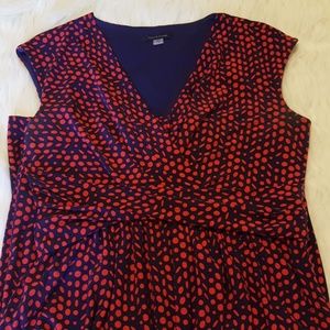 Tommy Hilfiger navy blue with red dots dress