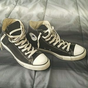 Black and white Converse Chuck Taylors high top