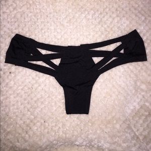 Black Cutout Rave Bottoms