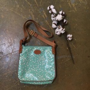 Mint Waxed Fossil Crossbody