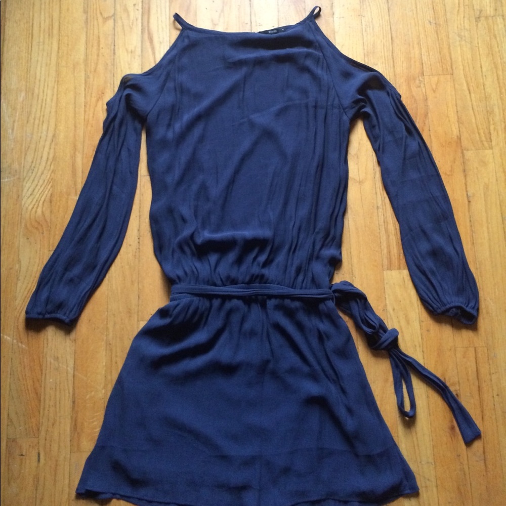 Dress with long sleeve off shoulders