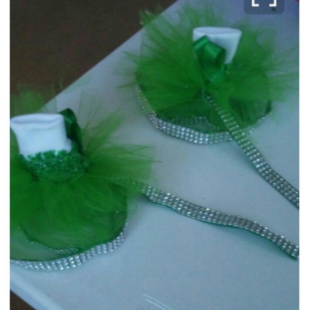Hand made tulle socks and bling