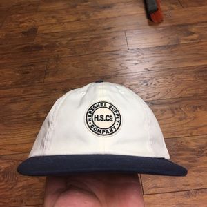 Herschel Supply Co. Leather Strapback Hat