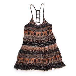 Forever 21 Lattice Back Printed Dress