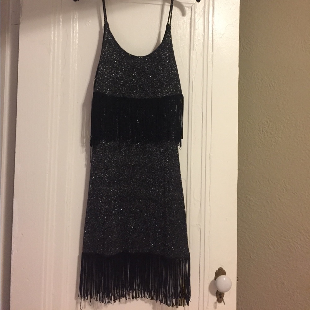 5th culture Rayon and metallic tassel dress