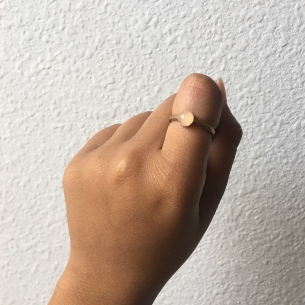 PEACH COLORED 3-DIMENSIONAL SPHERE RING ✨