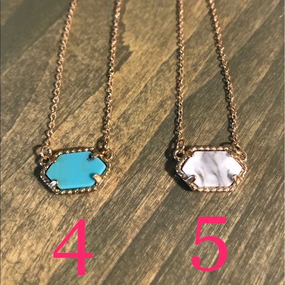 Drusy Elisa style pendant necklace with gold chain - Picture 8 of 8