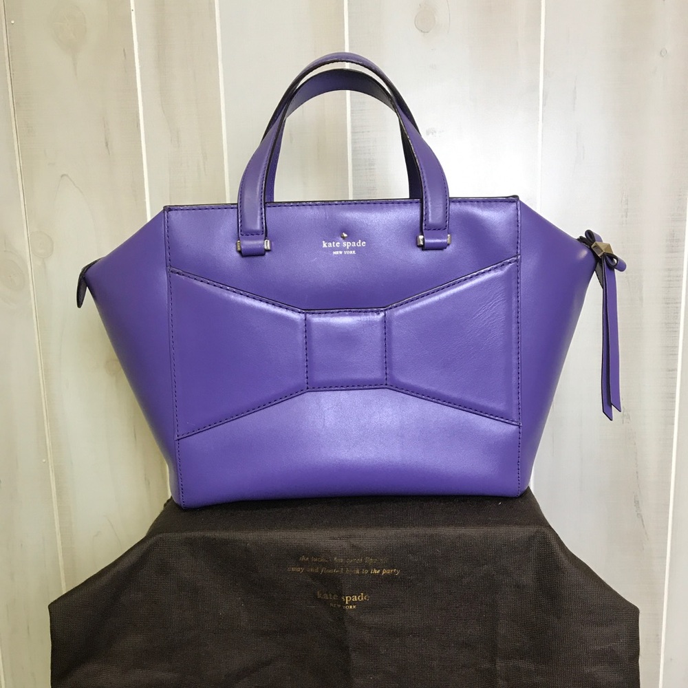 Kate Spade Purple Park Avenue Beau Satchel Large