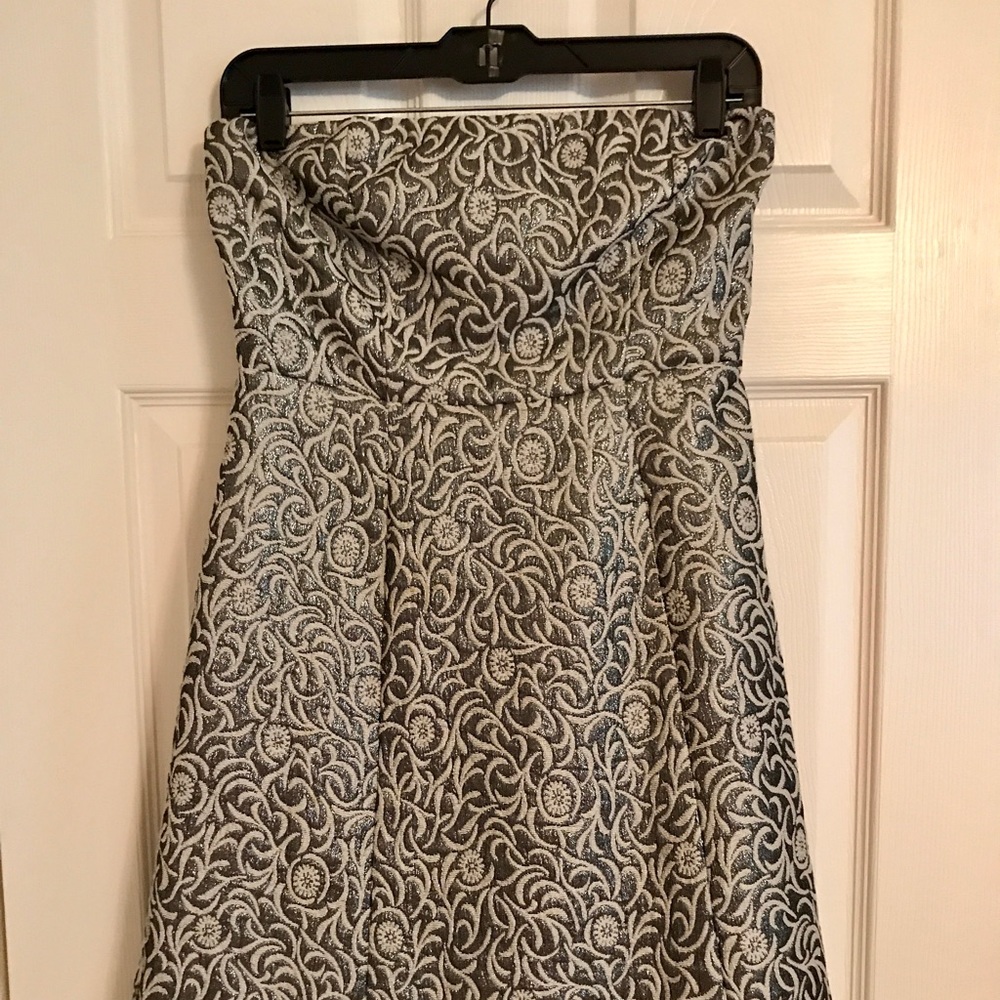 Gray and Silver strapless