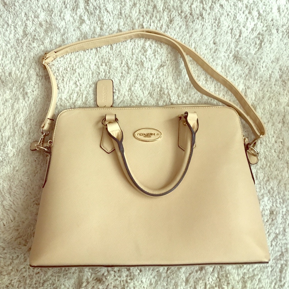 SOLD—Tan/Cream Dasein Tote