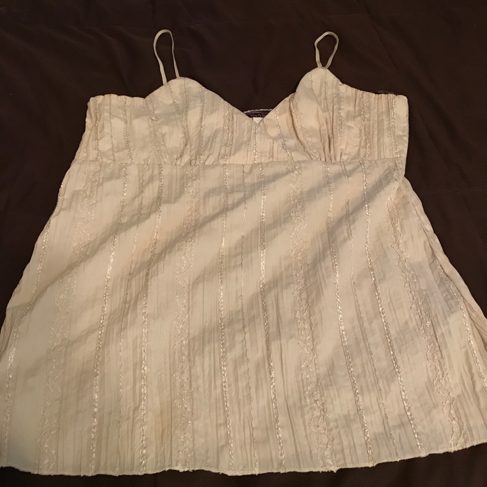 Embroidered v neck blouse