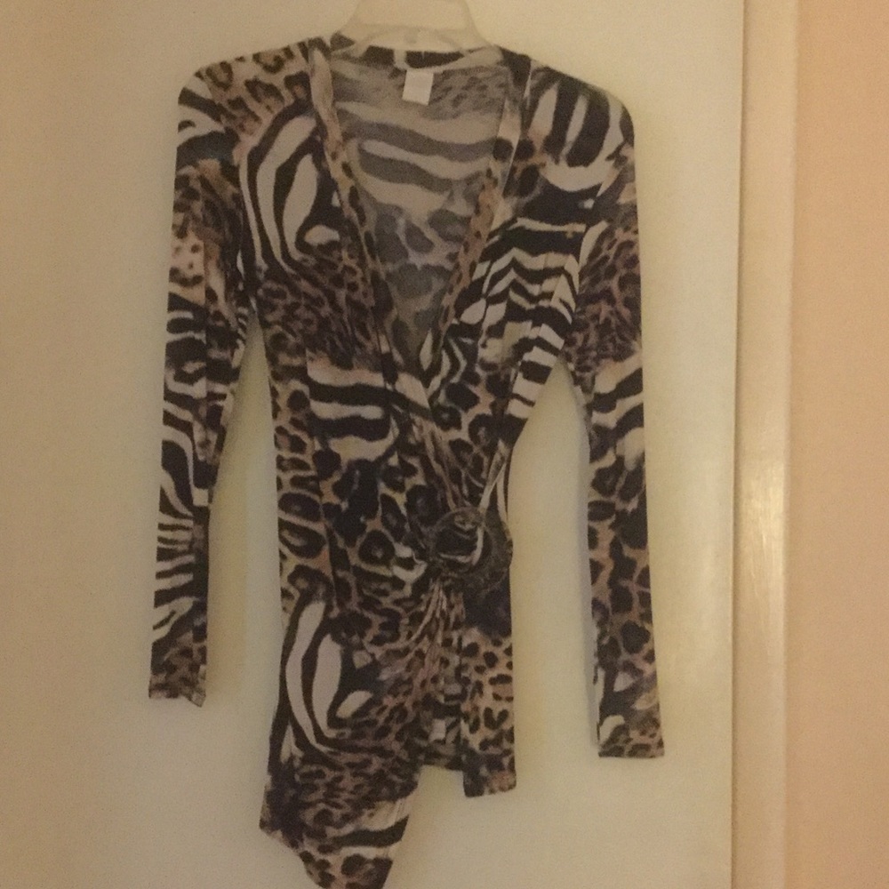 Cache animal print blouse